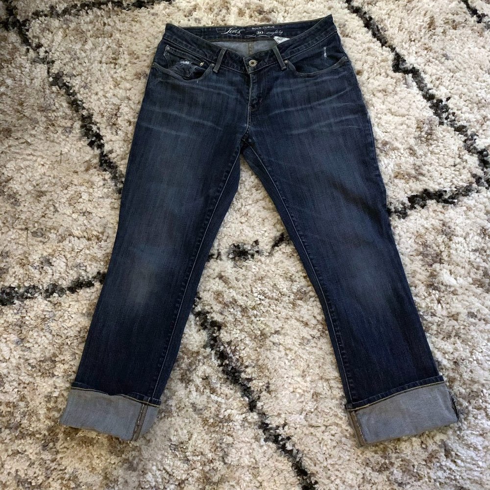 Levi's Bold Curve Straight Leg Cropped Ankle Jeans